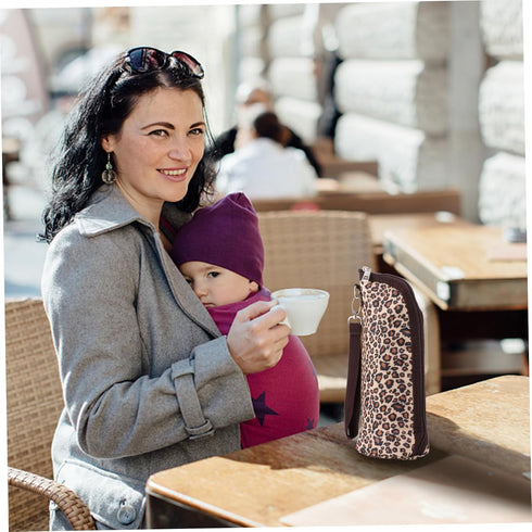 ERINGOGO Waterproof Insulation Milk Bottle Bag for Babies Oxford Cloth Feeding Pouch Thermal Bottle Carrier Adjustable