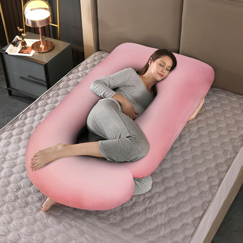 Elyxen Pregnancy Pillow Cover (ONLY Pillowcase) - G Shaped Pillow Case - Maternity Body Pillow Cover - Removable Soft