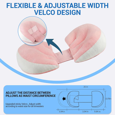 YATAOQINGJIE Pregnancy Pillow for Pregnant Women, Memory Foam Pillow for Side Sleeper, Maternity Pillow Support