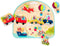 B. toys Vehicles On The Go! Wooden Peg Puzzle, Educational Puzzle for Toddlers, 7 Chunky Pieces
