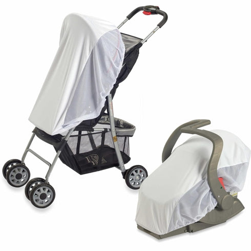 Diono Stroller Sun Net, Universal Fit Stroller Sun Shade Compatible with All Strollers, Car Seats, White