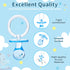 Pacifiers for Baby Shower Game, 36 Plastic Pacifiers for Decoration DIY, Large Size Baby Shower Props (Blue, 2.75 in)