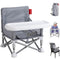 Tiny Marvels Portable Booster Seat, Foldable Baby High Chair with Removable Tray,