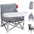 Tiny Marvels Portable Booster Seat, Foldable Baby High Chair with Removable Tray,