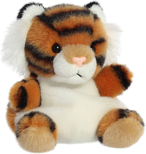 5 Inches Aurora Adorable Palm Pals Indy Tiger Stuffed Animal - Pocket-Sized Play - Collectable Fun - Orange