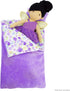 Cozy 2-Piece Playset 14" 2 3 4 June Garden Dream Reversible Doll Sleeping Bag - Doll Accessory with Pillow - Fits