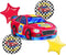 Anagram Race Car Birthday Party Supplies, 5pc Balloon Bouquet Decorations, BQ_4218