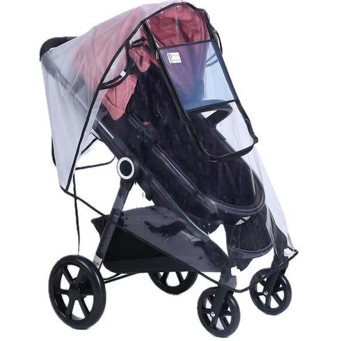 PandaEar Stroller Rain Cover, Universal Clear Baby Stroller Accessory for Windproof and Waterproof Travel