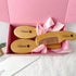 DOYOUWE Set, Personalised Baby Hairbrush, Wooden Newborn Comb, Soft Brush Birth Comb, Natural Bristles