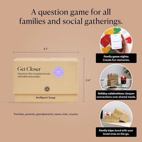 100 Intelligent Change Get Closer: Family Bonding Question Card Game, Conversation Starters with Fun Questions