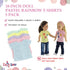 18-Inch 5-Pack Emily Rose Doll Clothes Pastel T-Shirts - DIY Craft Kit with Pink, Blue, Green, Yellow & Purple Tees