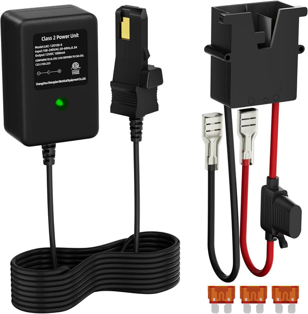 Power Wheel Charger 12 Volt with 12 AWG Wire Harness Connector for 12V Power Wheel Fisher Price Battery Toys