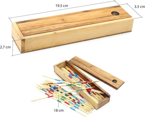 BSIRI Mikado Wooden Pick Up Sticks, Classic Kids Board Game for Family and Teens
