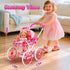 Playset CUTE STONE Baby Doll with Stroller for Girls Pretend Play Baby Care Toy with High Chair, Clothes & Accessories