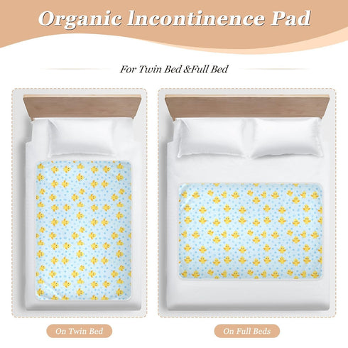 siphylline 52" 34" Light Blue Polka Dots Cartoon Yellow Chicks Extra Large Resuable Training Pee Pads for Kids Highly