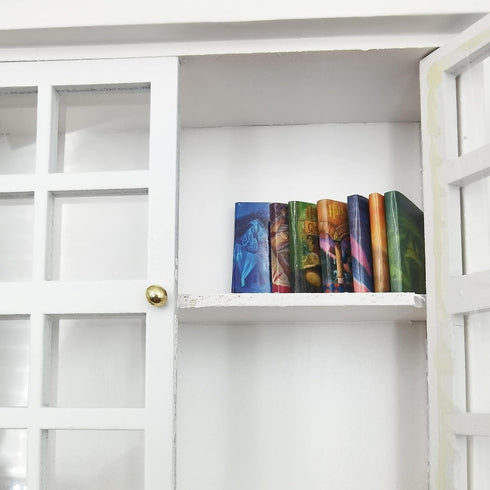 SXFSE Accessories,1:12 Dollhouse Decoration Dollhouse Furniture Miniature Bookshelf Cabinet Living Room Pretend Toy
