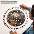 LEOGOR Wooden Puzzle for Adults - Whimsical Owl Haven - 350 Piece Large Nature Inspired Round Mandala