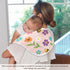 Qinllo 2 Pack 22" 11" Muslin Burp Cloths Floral Bee Pink Cotton Baby Burp Cloths Ultra Absorbent Soft Thick Burping