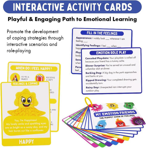Urban Kiddy 6 UrbanKiddy's My Emotion Friends | Emotion Sensory Hand Puppets, Interactive Educational Toys