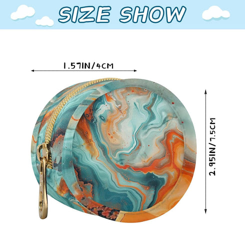 YETTASBIN Marble Portable Pacifier Holder Case with Metal Hook Buckle & Zipper for Diaper Bag and Stroller, Versatile