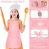 Morcheiong 8/12/24 Pack Adjustable Kids Apron: Toddler Apron with 2 Pockets for Baking and Painting