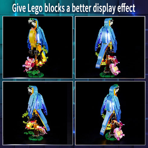 Vaodest LED Light Kit for Lego Creator 3 in 1 Exotic Parrot 31136 - Compatible with Lego 31136 (LED Light Only)