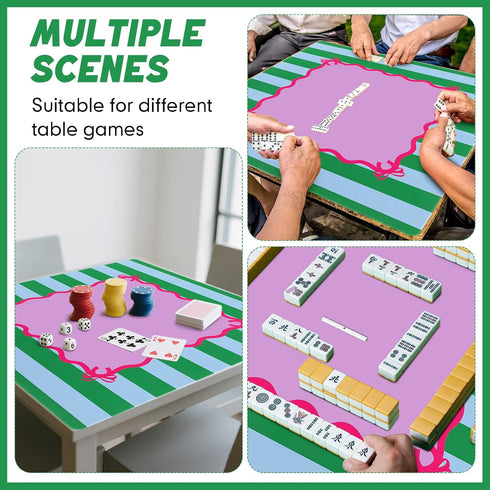 33'' 33'' Dunzy x Mahjong Mat with Carrying Bag Non Slip Noise Reduction Gaming Mat Rubber Mahjong Table Cover