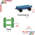 Set, 20 Set 4 Playmags Magnetic Tiles Train Piece Accessory Includes Trains, Stronger Magnets, Building Blocks Add-On