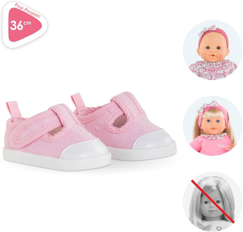 14" 3 Corolle Baby Doll Pink Sneakers Outfit Accessory - Mon Grand Poupon Baby Doll Clothes and Accessories fit Dolls