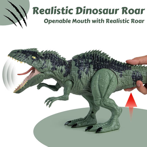 3-5 5-7, Giganotosaurus Dinosaur Toys for Kids & Dinosaur Action Figure Toys with Attack Feature, Sound, Roar & Light