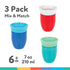 Nuby Wonder Cup 360 Smart Edge Silicone Rim - 3-Pack 7 oz - Green/Red/Blue