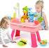 HUASHILUO Upgraded Toddler Sand Water Table Toy with Electric Water Pump, for Toddlers