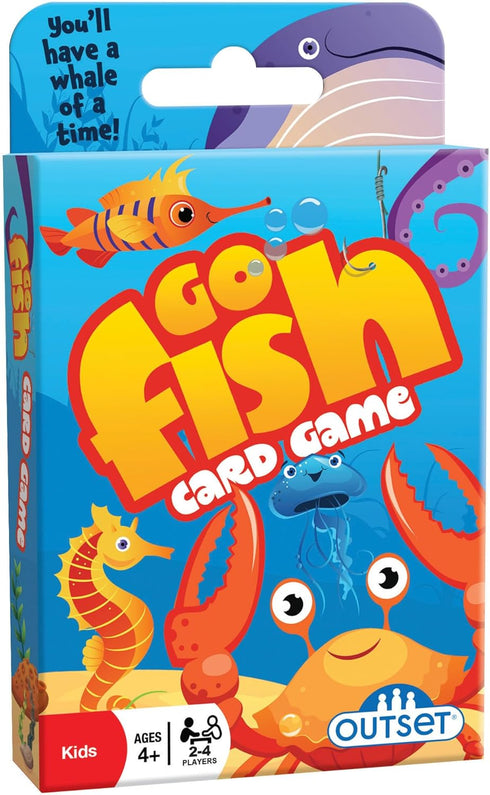 Outset Media Go Fish Card Game, Classic Game with 36 Oversized Cards for 2 to 4 Players Ages 4 and Up