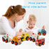 6Pcs Wooden Cars for Toddlers 1-3, Push and Go Vehicle Toys, Hand Push Car Toys for 1+ Year Old, Montessori Toys
