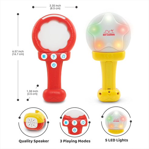 6-12 1 BEST LEARNING Shake & Learn Alphabet - Educational Toy for Babies Toddlers Month and up | Ideal Year Old Toys