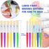 Joyooss Paint Brushes for Kids, 12 Pcs Round/Flat Large Kids Paint Brushes, Easy to Clean & Grip Washable No Shed Hog Bristle Toddler Paint Brushes Paintbrushes Kids for Watercolor, Acrylic, Gouache