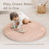 36 inches Comfy Cubs Round Kids Play Mat - Small Soft Quilted Baby Floor Mat with Non-Slip Bottom - Plush Design