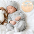Penitue 5.9in Hello World Newborn Sign with Pen, Round Newborn Welcome Birth Name Sign Airplane and Cloud Decoration