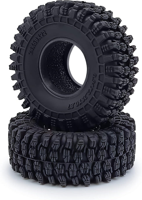 RC 58mm Rubber Crawler Tires with Foam, Pack of 4 for 1/18 TRX4M Upgrade Parts, Style B