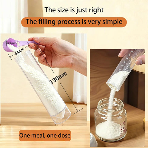 MENGLANSI Travel Friendly Milk Powder Dispenser Box Sealed Compartments Easy Smooth Interior Infant Feeding Organiser