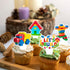 CoquetteBow012 24-Piece Building Block Brick Themed Birthday Party Cupcake Toppers Decorations for Party Supplies