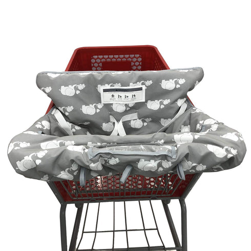 Twin Double Shopping Cart Cover for Baby Siblings with Carrying Case. Foldable Fit Wholesale Warehouse Grocery Stores