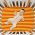 Pigsaly 27x39 Inch Crib Sheets Red Yellow Vertical Stripes Baby Sheet for Standard Crib Mattress Boys Girls Toddler Bed
