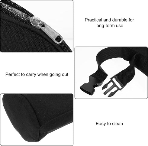 Insulated Milk Bottle Bag and Stroller Bottle Pouch for Babies Black with Zipper Breastmilk Cooler Bag Suitable