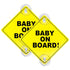 VASTRISE 2 Pcs Baby On Board Sign for Car with Suction Cups,About 5"x5"