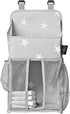 Star Pattern Diaper Caddy and Nursery Organizer for Newborn Baby Essentials, Hang on Crib, Baby Bed. Changing Table