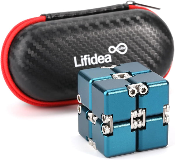 Aluminum Alloy Metal Infinity Cube Fidget Toy (6 Colors) - Stress Relief for Kids and Adults