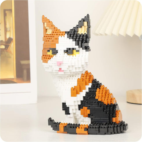Sets 1300 3D QLT QIAOLETONG Cat Mini Building Blocks Cute Animals for Goodie Bags, PCS Micro Mini Building Toy DIY