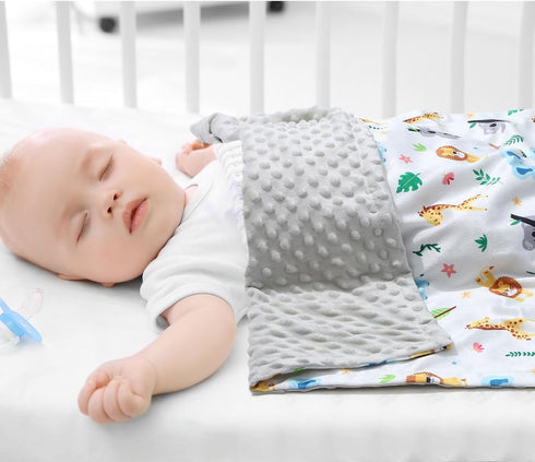4 Pack 30 40 Inch Tiamon Baby Blanket for Boys Girls x Soft Double Layer Blankets with Dotted Backing Lovely Design