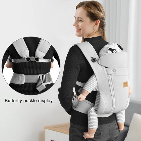 New Upgrade Ergonomic Baby Carrier Newborn Toddler Wrap Carrier,Hands Free Baby Sitting Sling,Breathable,Perfect